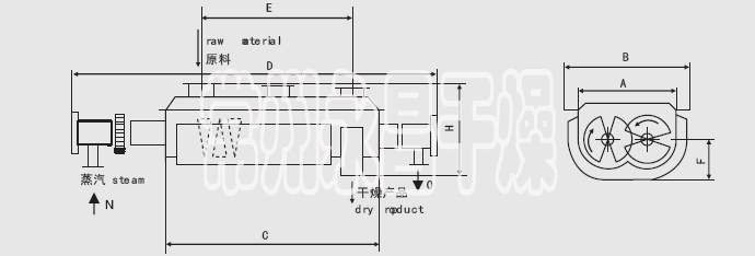 JYG系列空心槳葉干燥機(jī)安裝結(jié)構(gòu)圖
